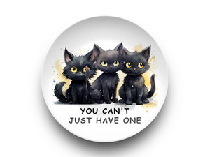 You Can’t Just Have One" – Black Cat 10" Dinner Plate