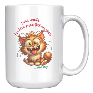 Crazy Cat 15oz White Mug