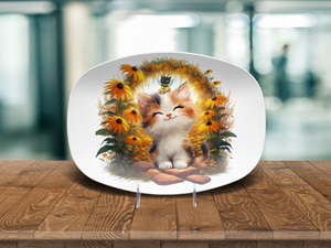 🌻 Smiling Kitten Sunshine Platter (10 x 14)