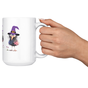 Halloween Crow Witches 15oz White Mug