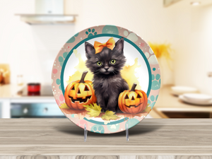 Teal Paw Print 10" Plate