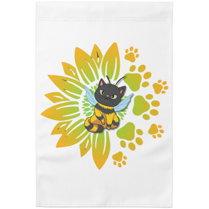 π Garden Buzz Black Cat Flag