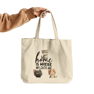 Home Is Where My Cats Are Tote Bag