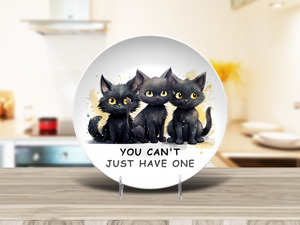 You Can’t Just Have One" – Black Cat 10" Dinner Plate