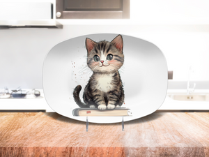 Bookish Kitten 10 x 14 Platter