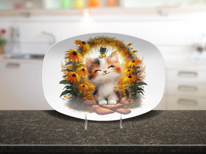 🌻 Smiling Kitten Sunshine Platter (10 x 14)