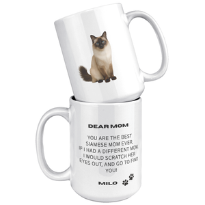 Siamese Mom 15oz White Mug