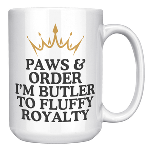 Paws & Order I'm Butler To Fluffy Overlord 15oz White Mug