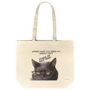 Where Have You Been? Funny Cat Tote Bag