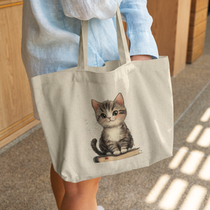 Bookish Kitten Tote Bag