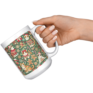 Cozy Cats Christmas Mug: Holiday Sweaters, Gingerbread, and Festive Fun