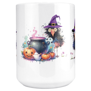 Halloween Crow Witches 15oz White Mug