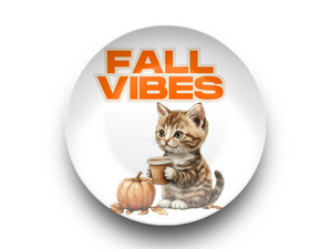 Fall Vibes Kitten 10" Plate