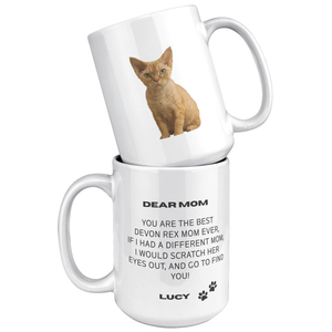 Devon Rex Mom 15oz White Mug
