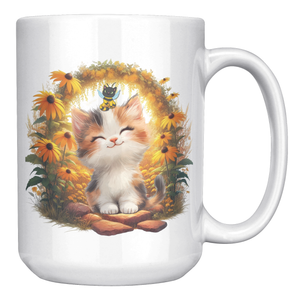 π» Sunshine Smiles Kitten Mug (15 oz)