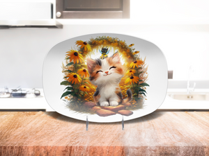 🌻 Smiling Kitten Sunshine Platter (10 x 14)