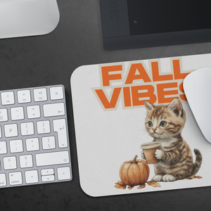 Fall Vibes Cat Mousepad
