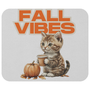 Fall Vibes Cat Mousepad