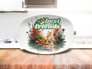 Cat Best Friends 10 x 14 Platter