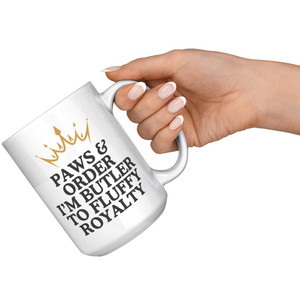 Paws & Order I'm Butler To Fluffy Overlord 15oz White Mug