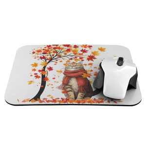 Autumn Leaves Cat Mousepad