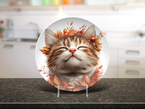 Autumn Cat Bliss 10" Plate