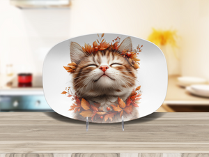 Autumn Cat Bliss 10 x 14 Platter