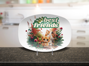 Cat Best Friends 10 x 14 Platter