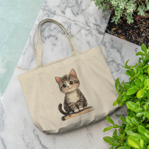 Bookish Kitten Tote Bag