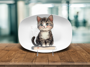 Bookish Kitten 10 x 14 Platter