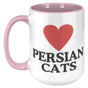 Heart Persian Cats Accent Mug