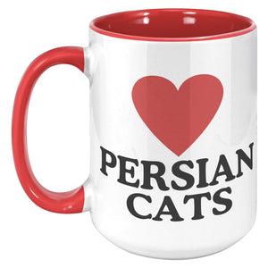 Heart Persian Cats Accent Mug