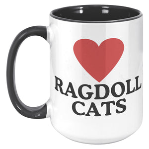 Heart Ragdoll Cats Accent Mug