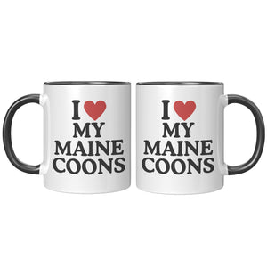 I Love My Maine Coons Accent Mug