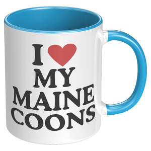I Love My Maine Coons Accent Mug