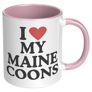 I Love My Maine Coons Accent Mug