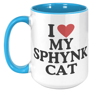 I Love My Spynx Cat Accent Mug