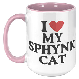 I Love My Spynx Cat Accent Mug