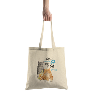 Life is Better with a Cat (or Two) – Tote Bag