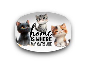Home Is Where My Cats Are 10 x 14 Platter