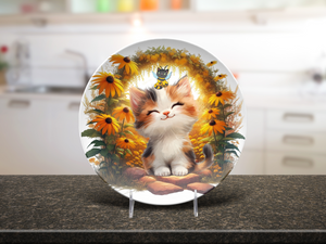 ๐ผ Smiling Kitten Sunshine Plate (10")