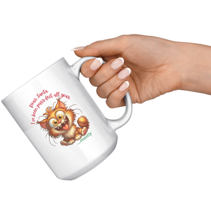 Crazy Cat 15oz White Mug