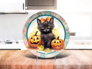 Teal Paw Print 10" Plate