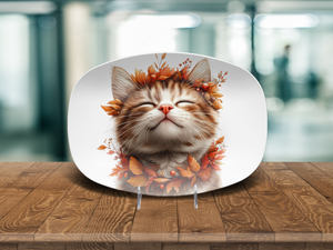 Autumn Cat Bliss 10 x 14 Platter