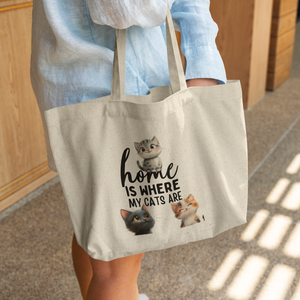 Home Is Where My Cats Are Tote Bag
