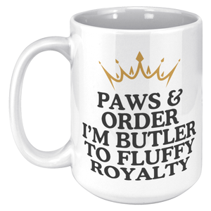 Paws & Order I'm Butler To Fluffy Overlord 15oz White Mug
