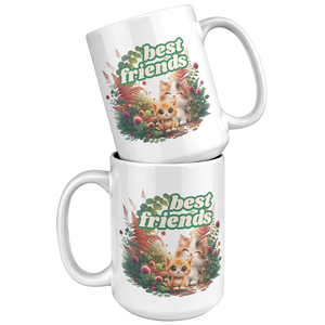 Cat Best Friends 15 oz White Mug