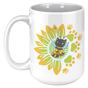 🐝 Sippin’ Sweet Bee Cat Mug (15 oz)