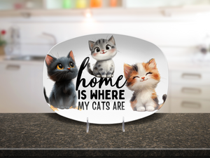 Home Is Where My Cats Are 10 x 14 Platter