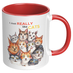 11 oz accent mug red